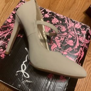 Cream high heels